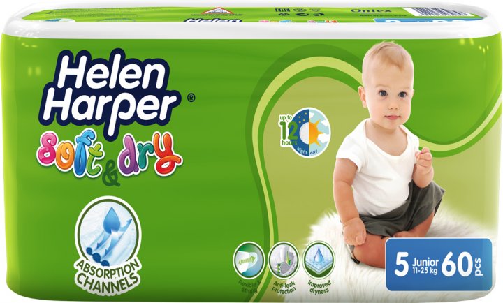 Підгузки Helen Harper Soft&Dry Junior 11-25 кг 60 шт.